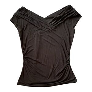 #195, White House Black Market Black t-shirt, size M